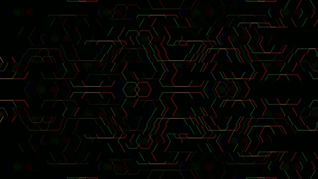 Neon Hexagon Grid Motion Background 4K