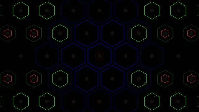 Neon Hexagon Grid Motion Background 4K