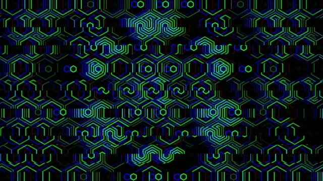 Neon Hexagon Grid Motion Background 4K