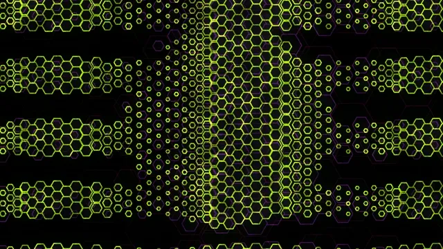 Neon Hexagon Grid Motion Background 4K