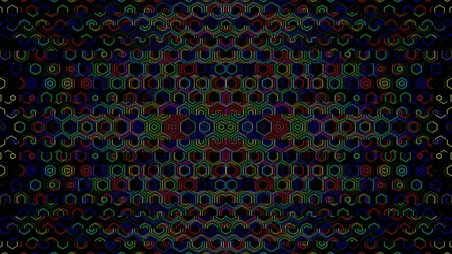 Neon Hexagon Grid Pattern 4K Abstract Background