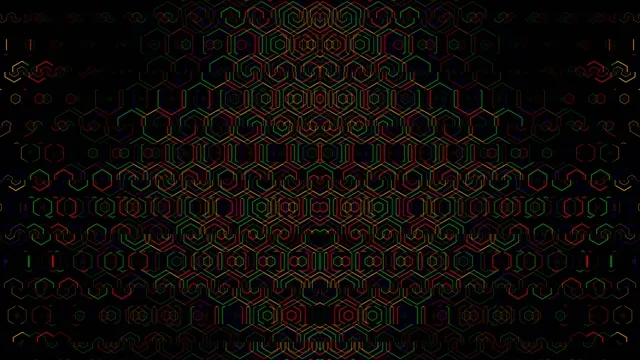 Neon Hexagon Grid Pattern - 4K Digital Background