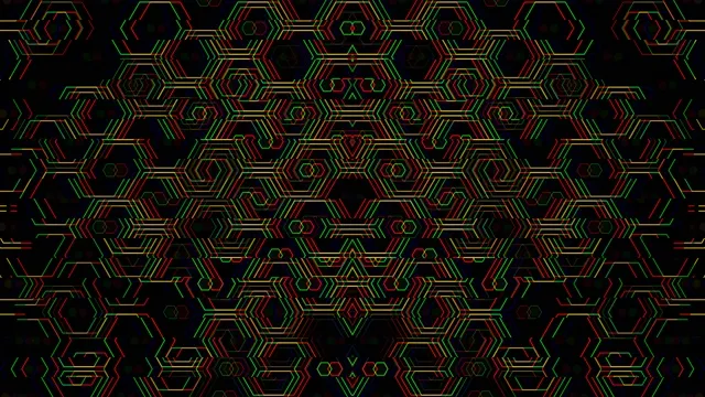 Neon Hexagon Grid Pattern Animation 4K