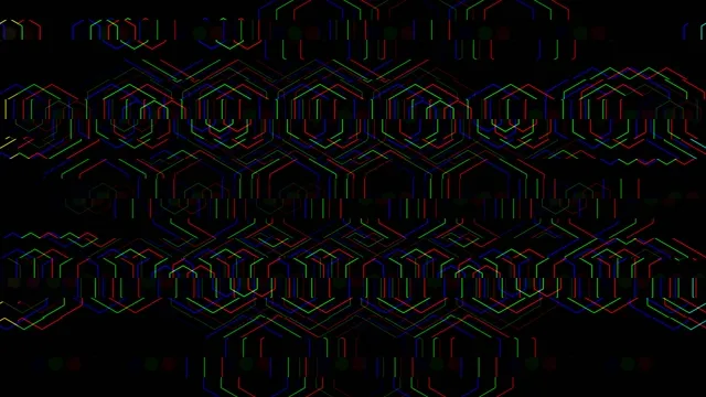 Neon Hexagon Grid Tech Animation Loop 4K