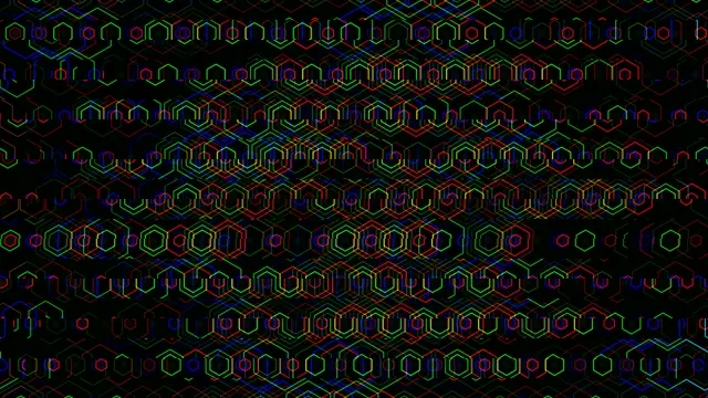 Neon Hexagon Grid Tech Background 4K