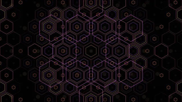 Neon Hexagon Grid Tech Background Animation