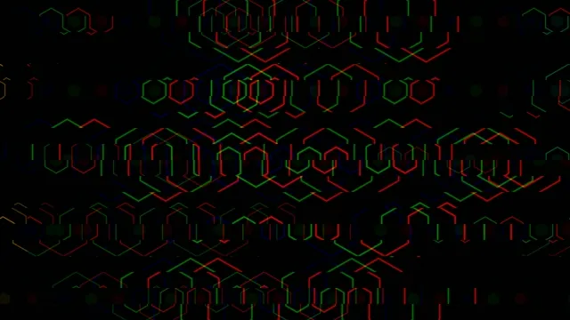 Neon Hexagon Matrix Abstract Animation 4K