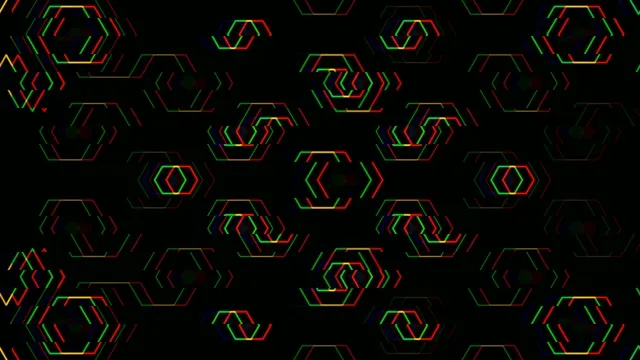Neon hexagon motion background 4K UHD widescreen loop