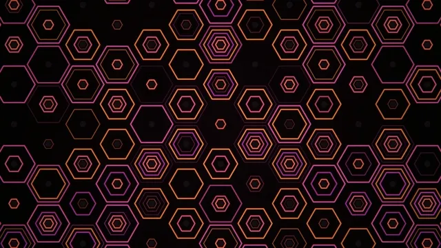 Neon hexagon motion background 4K ultra HD widescreen loop
