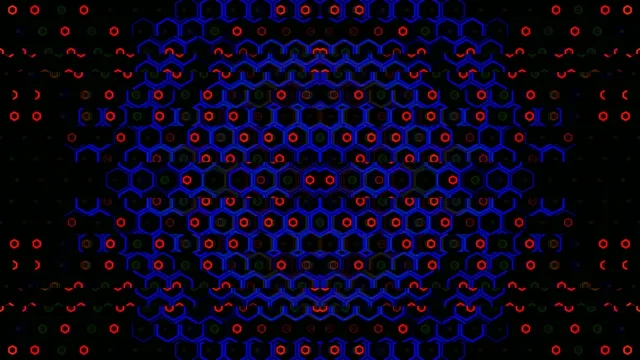 Neon hexagon network 4K UHD motion background for broadcast