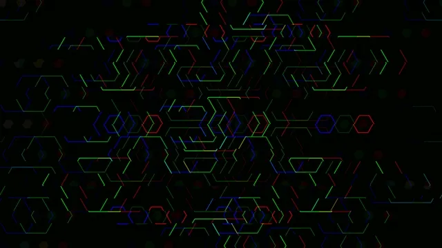 Neon Hexagon Network Animation - 4K Tech Background