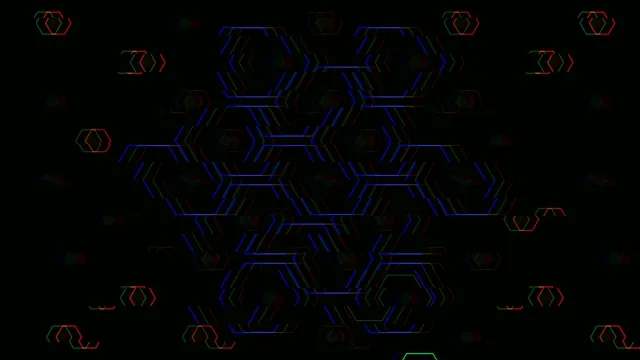 Neon Hexagon Network Animation - 4K Tech Background