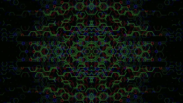 Neon Hexagon Network Pattern - 4K Digital Background