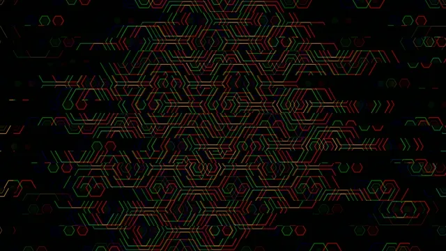 Neon Hexagon Network Pattern 4K UHD