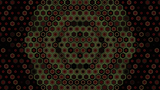 Neon Hexagon Network Tech Background Animation