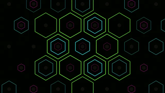 Neon Hexagon Network Technology Background