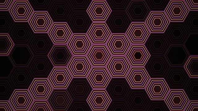 Neon Hexagon Pattern - 4K Animated Background