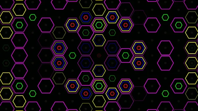 Neon Hexagon Pattern 4K Background Animation