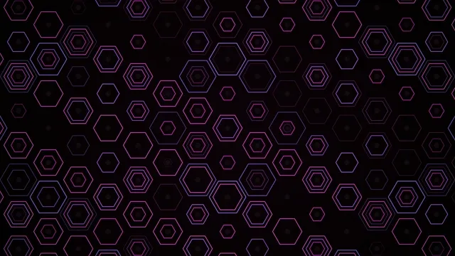 Neon Hexagon Pattern 4K Motion Background