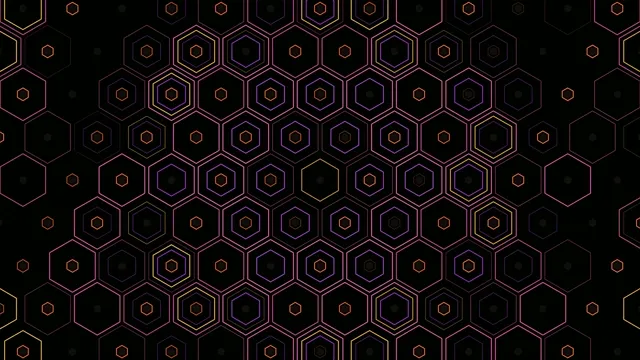 Neon Hexagon Pattern 4K Ultra HD Background Loop