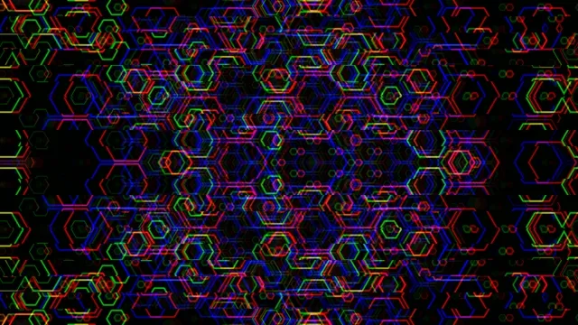 Neon hexagon pattern 4K ultra HD seamless looping motion background