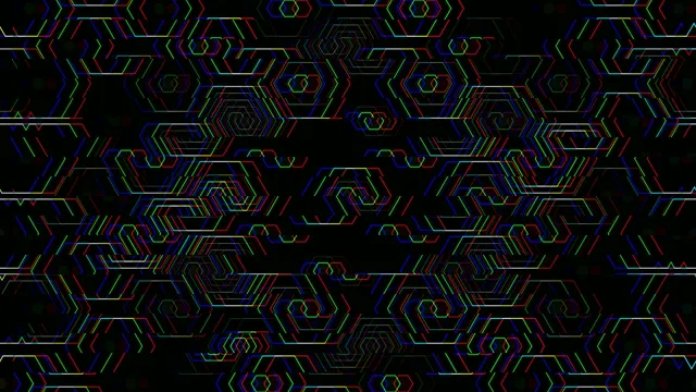 Neon Hexagon Pattern Animation 4K