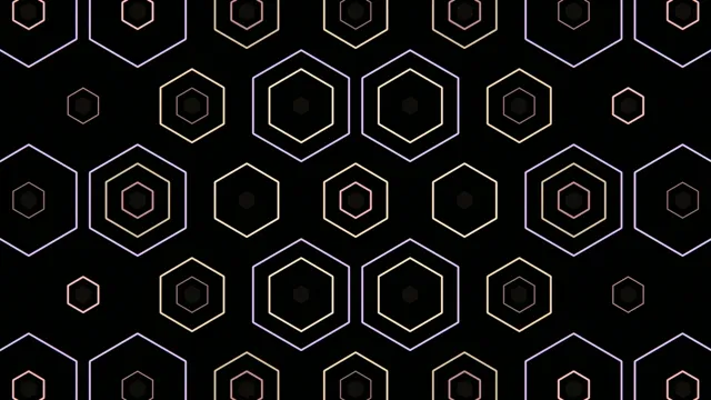 Neon Hexagon Pattern Animation 4K