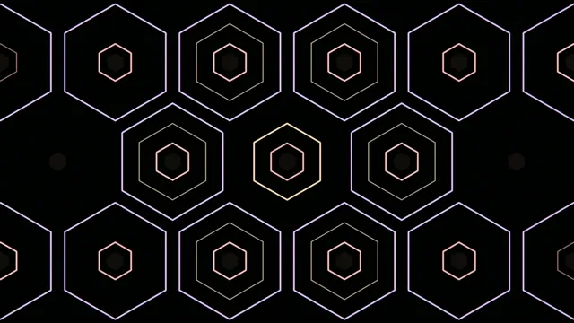 Neon Hexagon Pattern Animation 4K