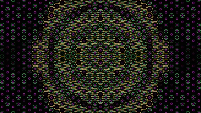 Neon Hexagon Pattern Animation 4K Background