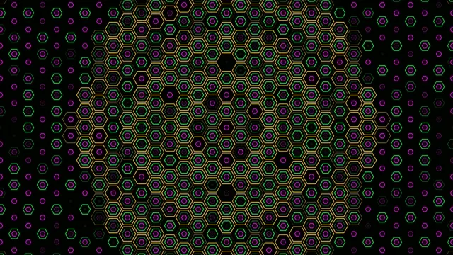 Neon Hexagon Pattern Animation - 4K Digital Background
