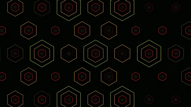 Neon Hexagon Pattern Animation - 4K Tech Background