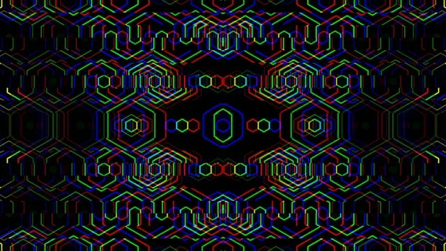 Neon Hexagon Pattern - Colorful 4K Loop Animation