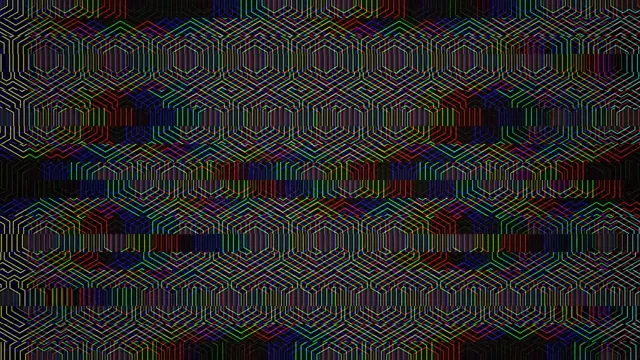 Neon Hexagon Pattern Motion Graphics 4K