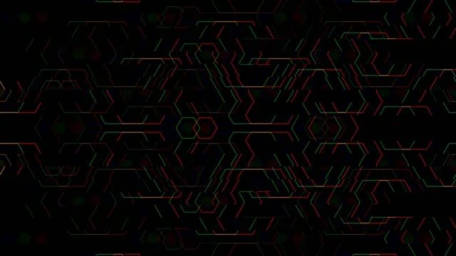 Neon Hexagon Tech Background Animation 4K