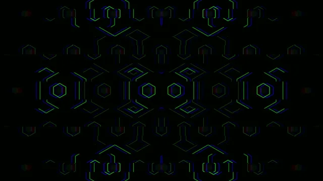 Neon Hexagon Tech Network Animation 4K