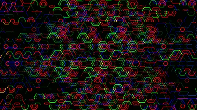 Neon hexagon tech pattern 4K UHD seamless looping motion background