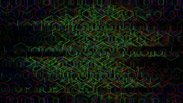 Neon Hexagonal Grid 4K Abstract Motion Background