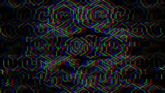 Neon isometric 3D hexagon grid loop 4K UHD broadcast background
