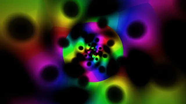 Neon Particles Swirling in 4K Ultra HD