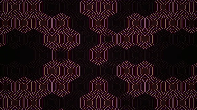 Neon Pink Hexagon Pattern Loop 4K
