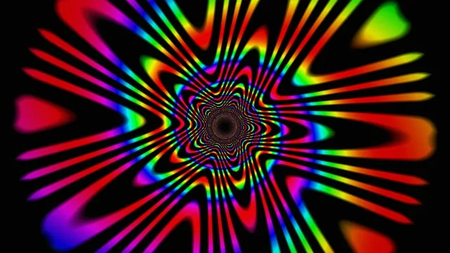 Neon Psychedelic Tunnel Vortex 4K Motion Graphics