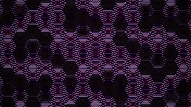 Neon Purple Hexagon Pattern - 4K Abstract Background