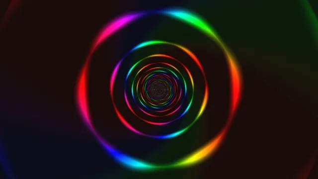 Neon Rainbow Spiral Vortex Loop 4K