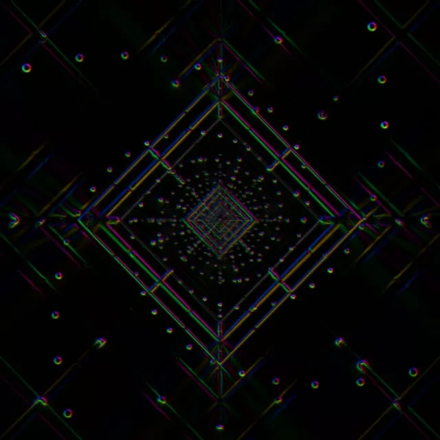Neon Tunnel VJ Loop 1:1 Square 60fps Screensaver Geometric Vortex