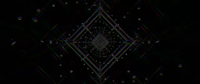 Neon Tunnel Spiraling Diamond VJ Loop 2.39:1 60fps Screensaver