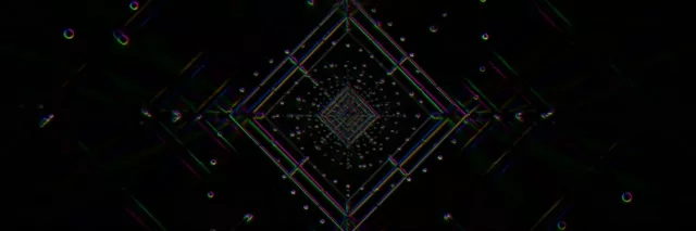 Neon Tunnel VJ Loop - Spiraling Diamond Vortex 3:1 60fps Screensaver