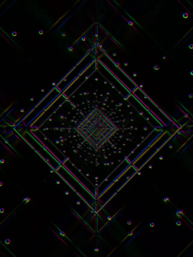 Neon Tunnel Diamond Vortex VJ Loop 3:4 iPad 60fps Screensaver
