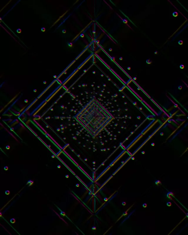 Neon Tunnel VJ Loop 4:5 Instagram 60fps Screensaver Infinite Diamond Vortex