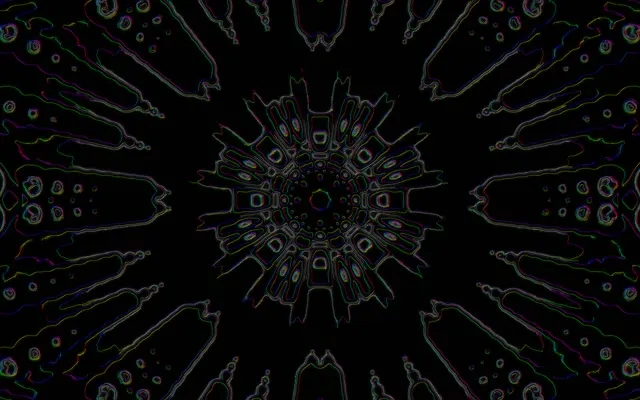 Neon Tunnel Radiating Geometric Vortex VJ Loop 16:10 MacBook 60fps Screensaver