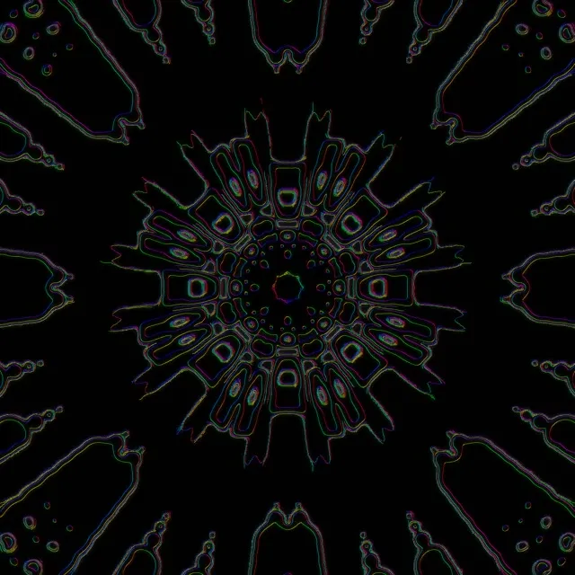 Neon Tunnel Kaleidoscope Burst | VJ Loop 1:1 Square 60fps Screensaver